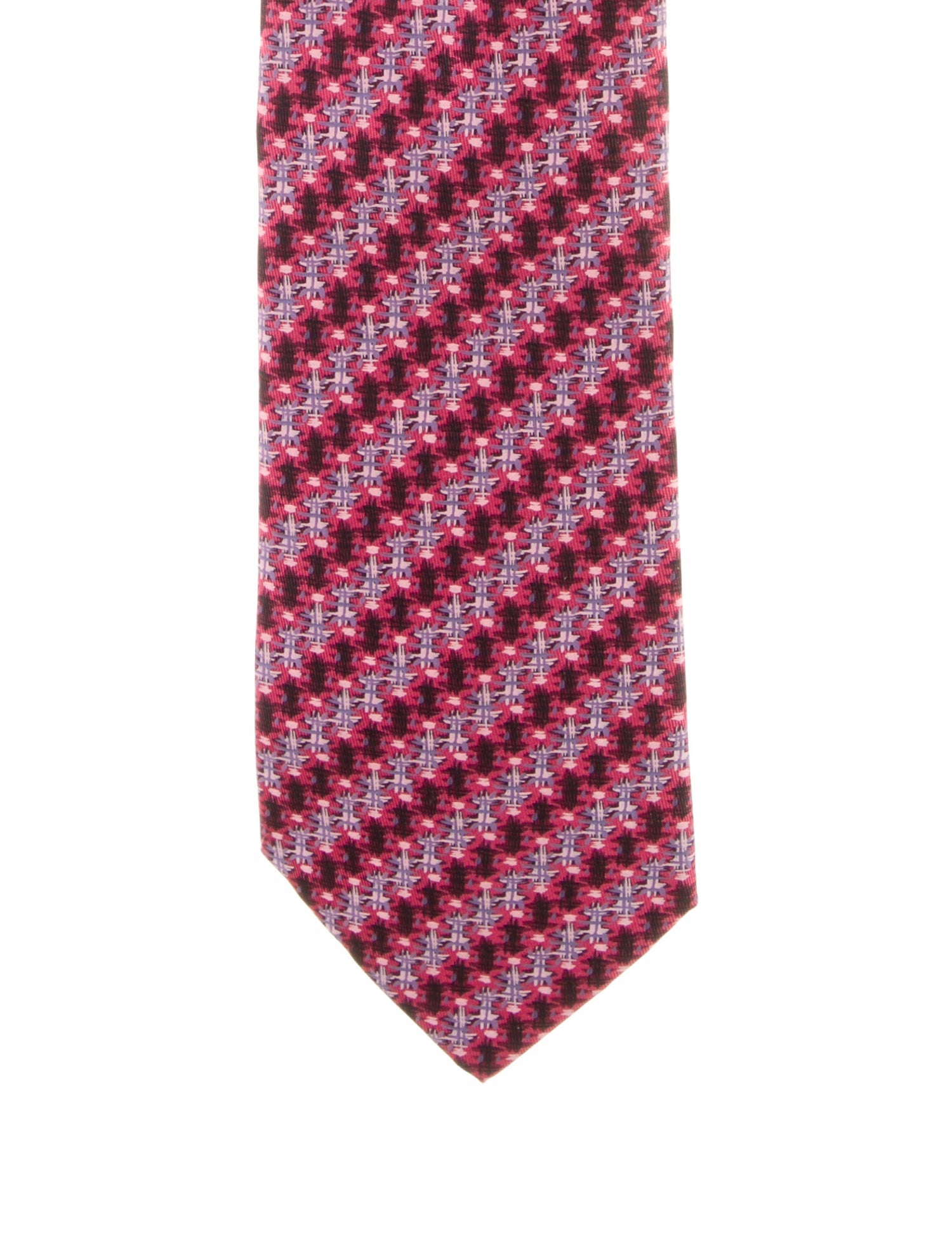 Hermès Silk Pattern Tie w/Tags