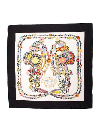 Hermès Brides de Gala en Fleurs Silk Scarf