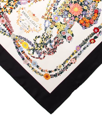 Hermès Brides de Gala en Fleurs Silk Scarf