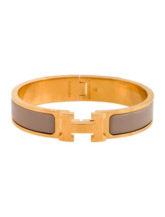 Hermès Enamel Clic H Bangle Bracelet