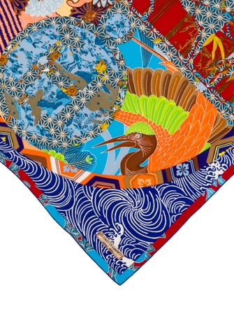 Hermès Ex-Libris En Kimonos Cashmere Shawl