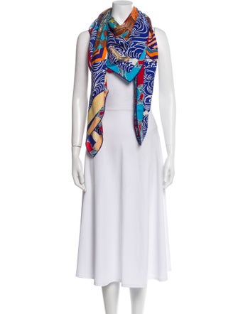 Hermès Ex-Libris En Kimonos Cashmere Shawl