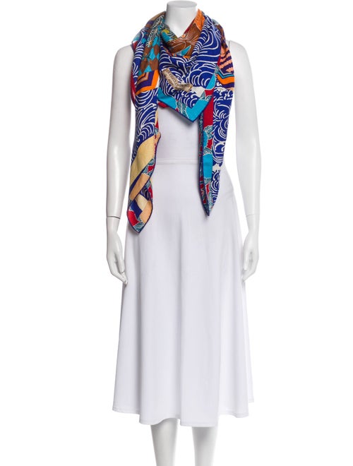 Hermès Ex-Libris En Kimonos Cashmere Shawl