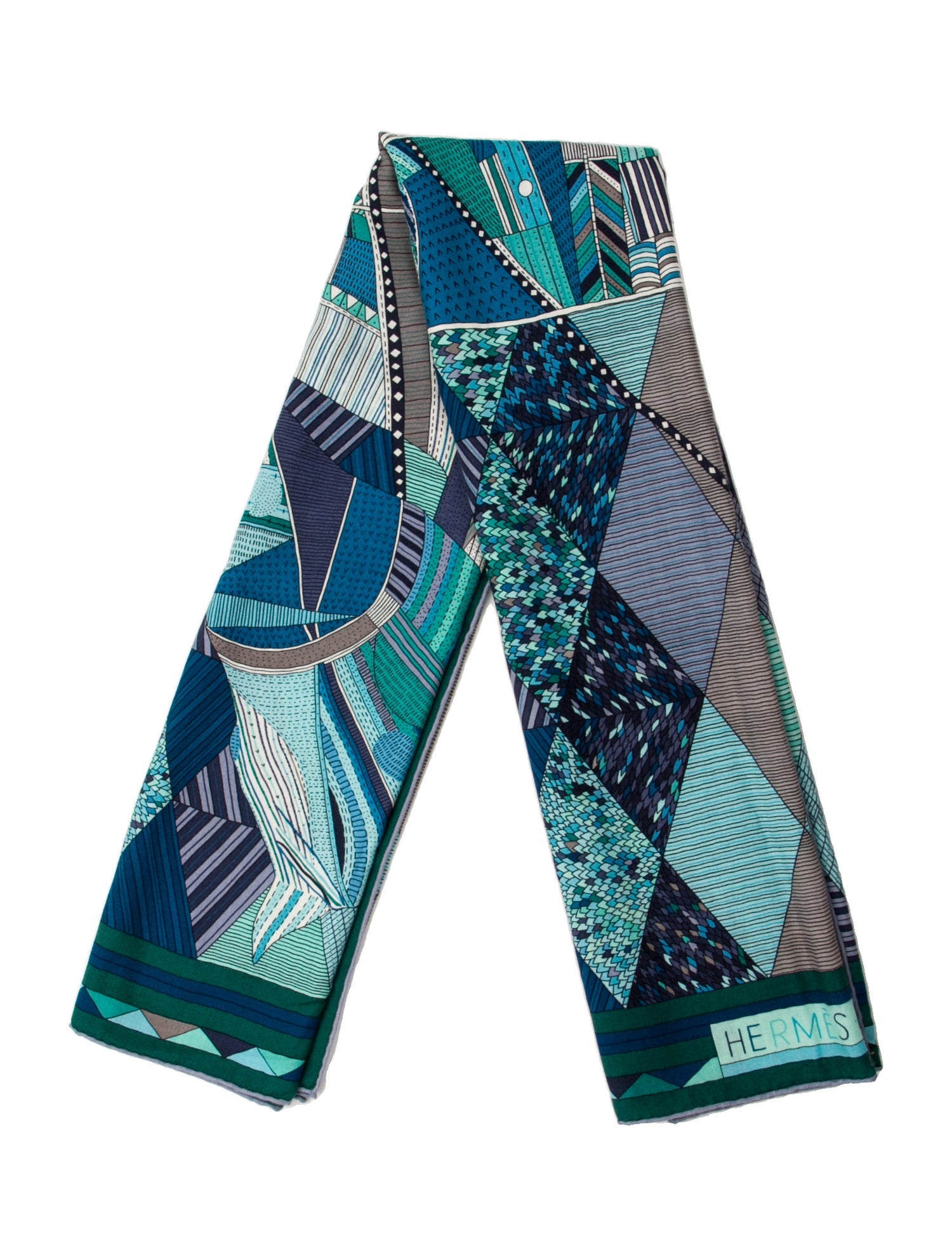 Hermès Patchwork Horse Silk Shawl