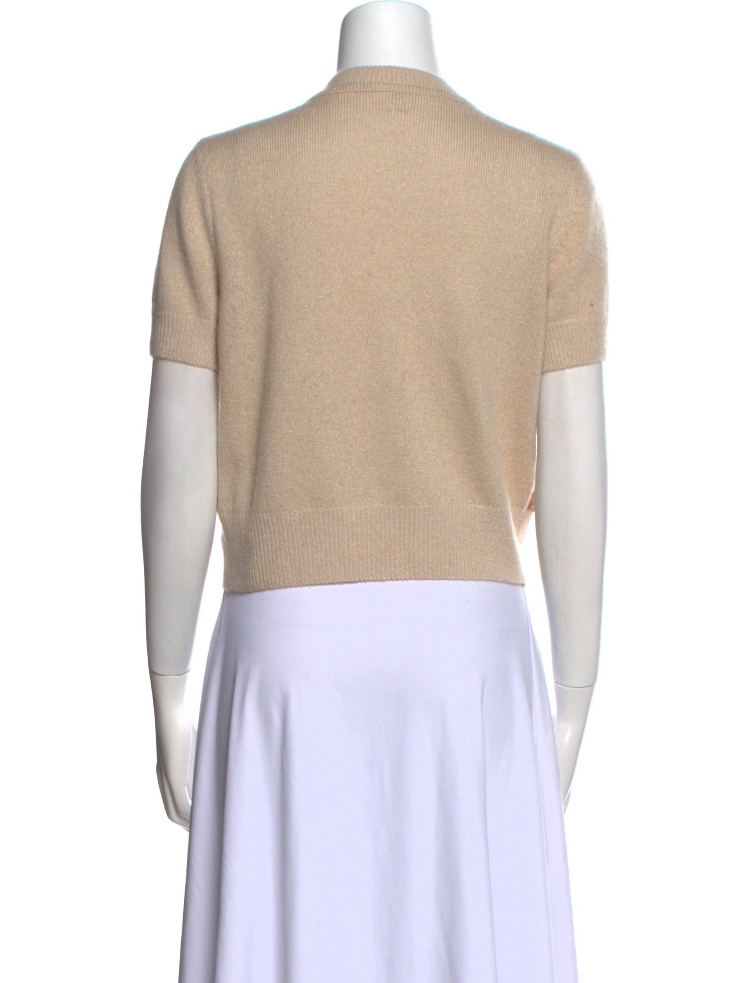 Hermès Cashmere Crew Neck Crop Top