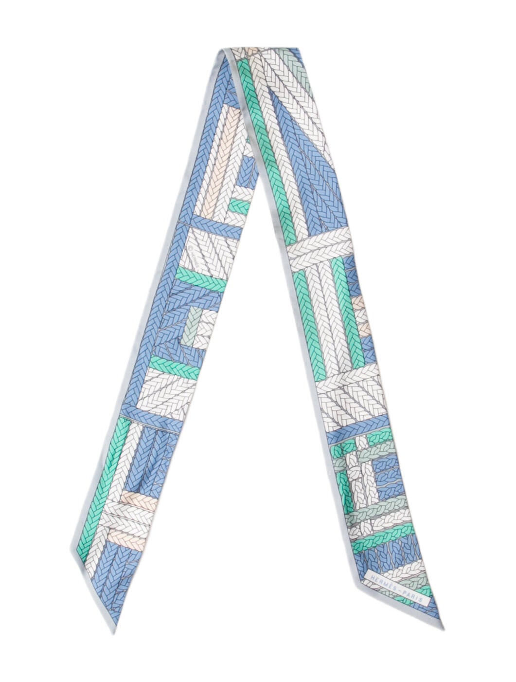 Hermès Tresses H Silk Twilly Scarf