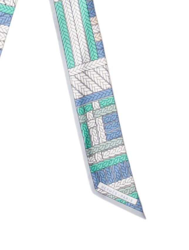 Hermès Tresses H Silk Twilly Scarf