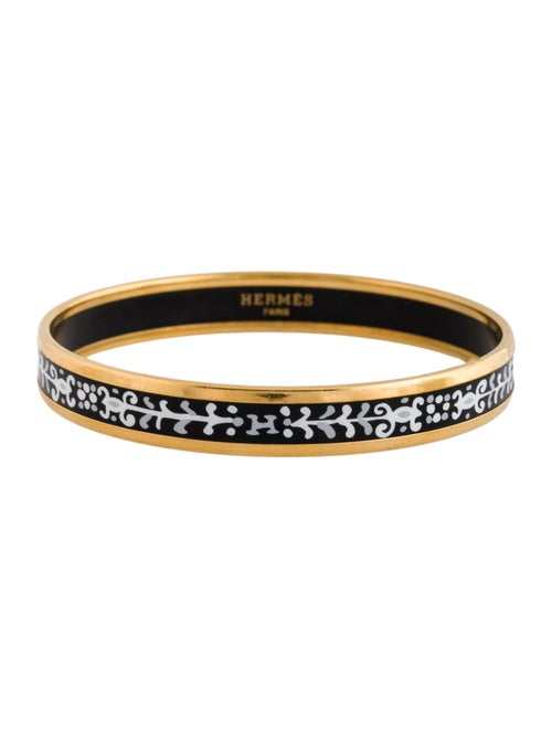 Hermès Narrow Enamel Bangle Bracelet