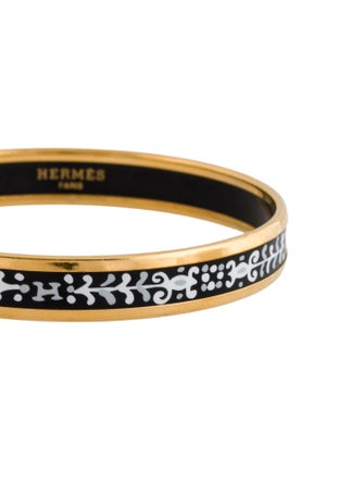 Hermès Narrow Enamel Bangle Bracelet