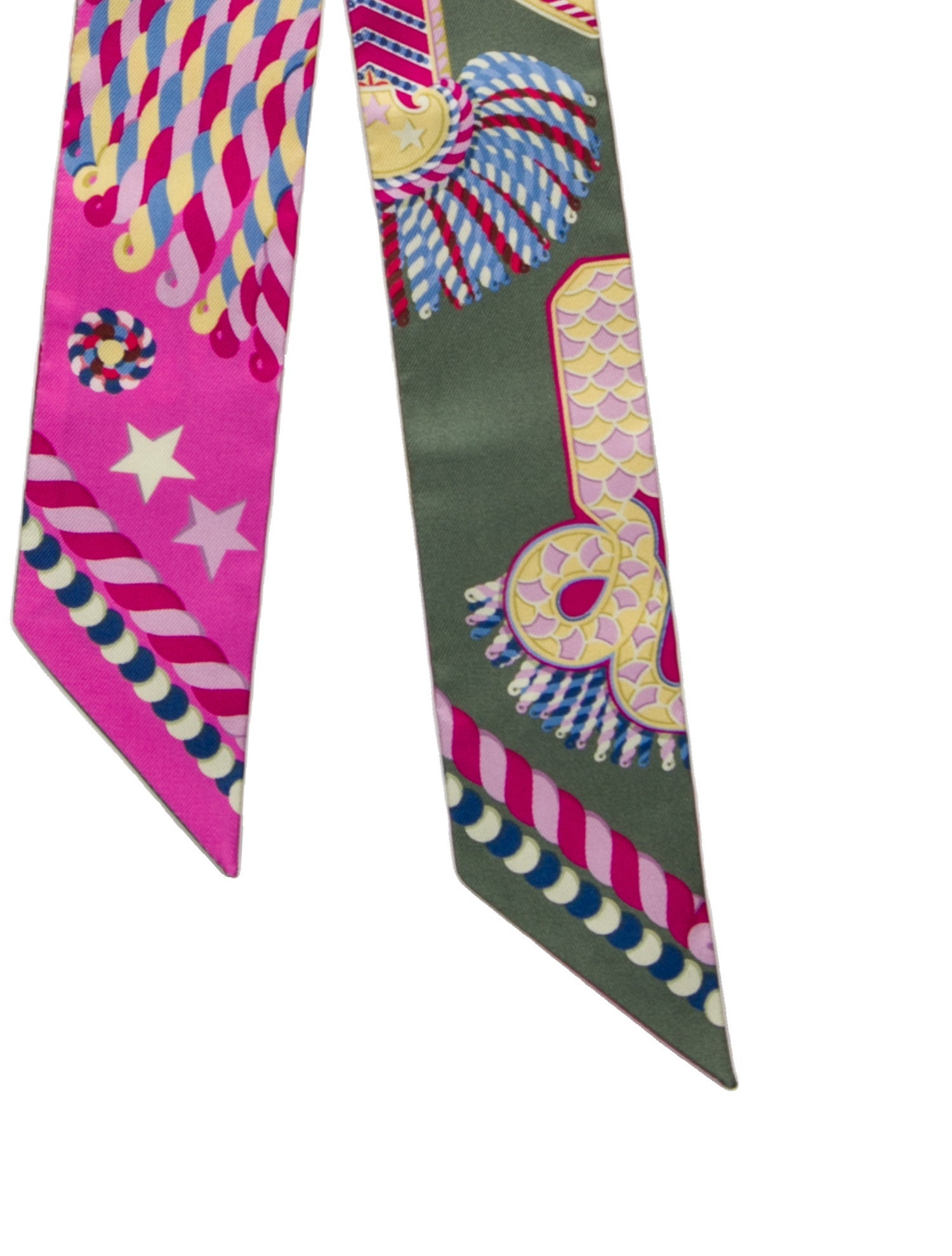 Hermès Epaulettes De Gala Silk Twilly Scarf w/ Tags