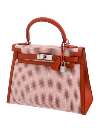 Hermès 2023 Toile Quadrille Kelly II Sellier 28