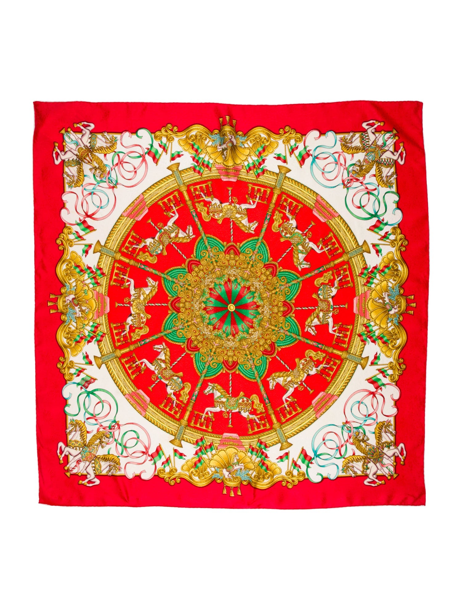 Hermès Luna Park Jacquard Silk Scarf