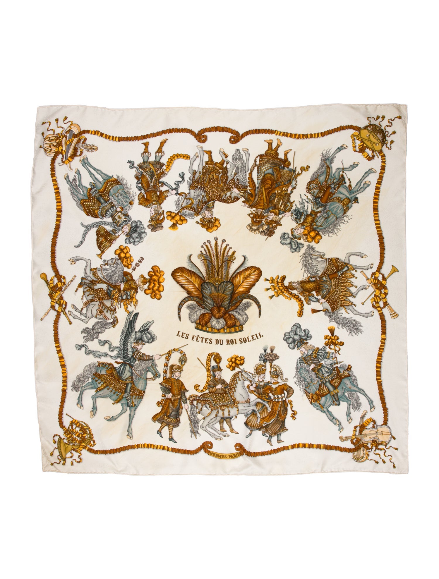 Hermès Les Fêtes Du Roi Soleil Silk Scarf