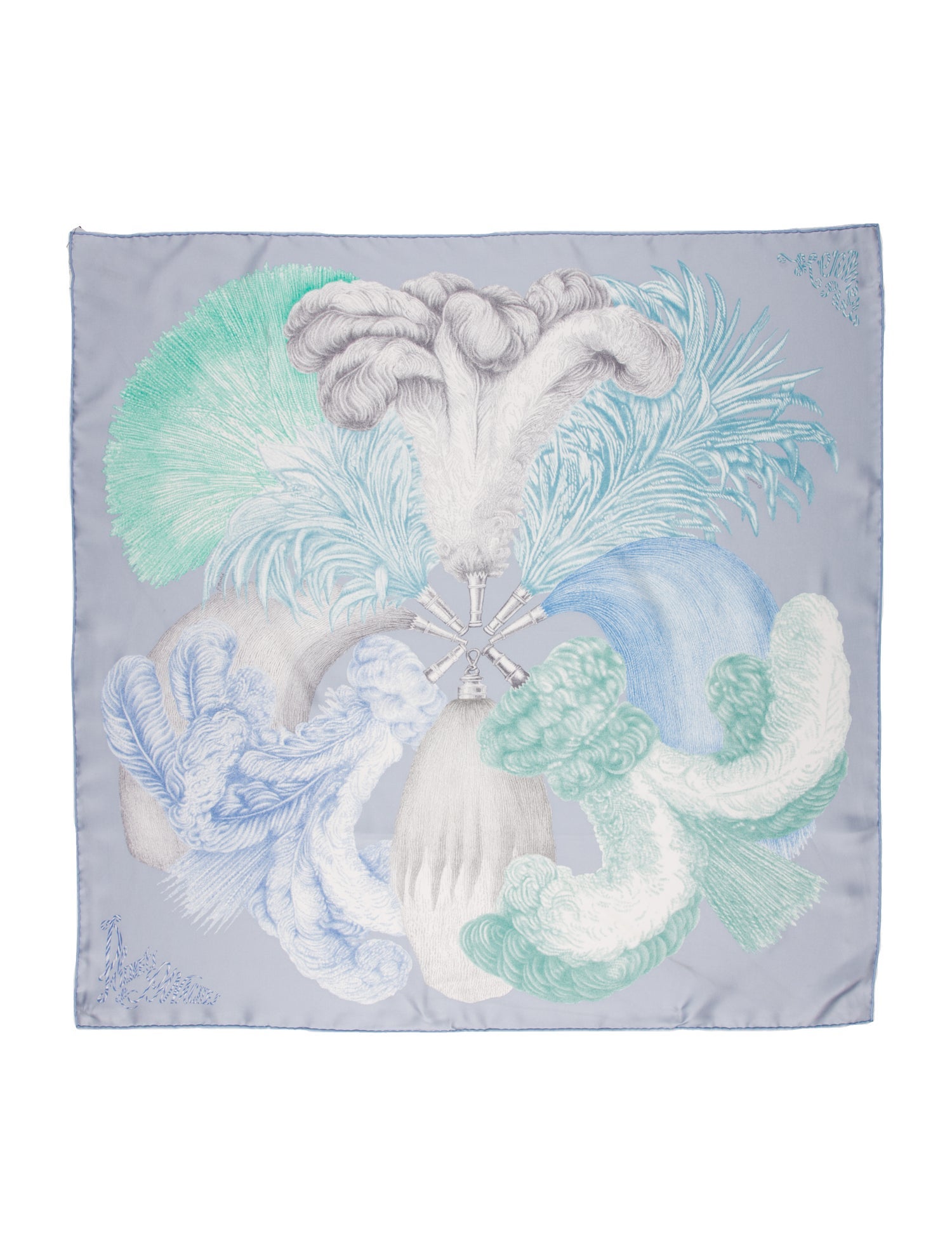 Hermès Plumets et Panaches Silk Scarf