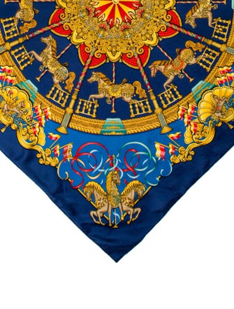 Hermès Luna Park Silk Scarf