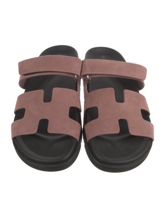 Hermès Chypre Suede Slides