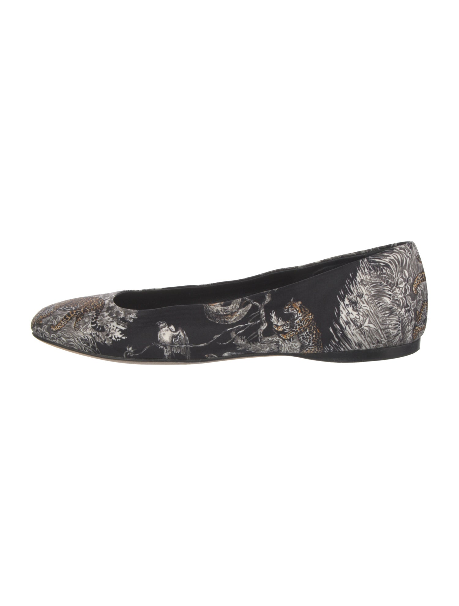 Hermès Silk Floral Print Ballet Flats