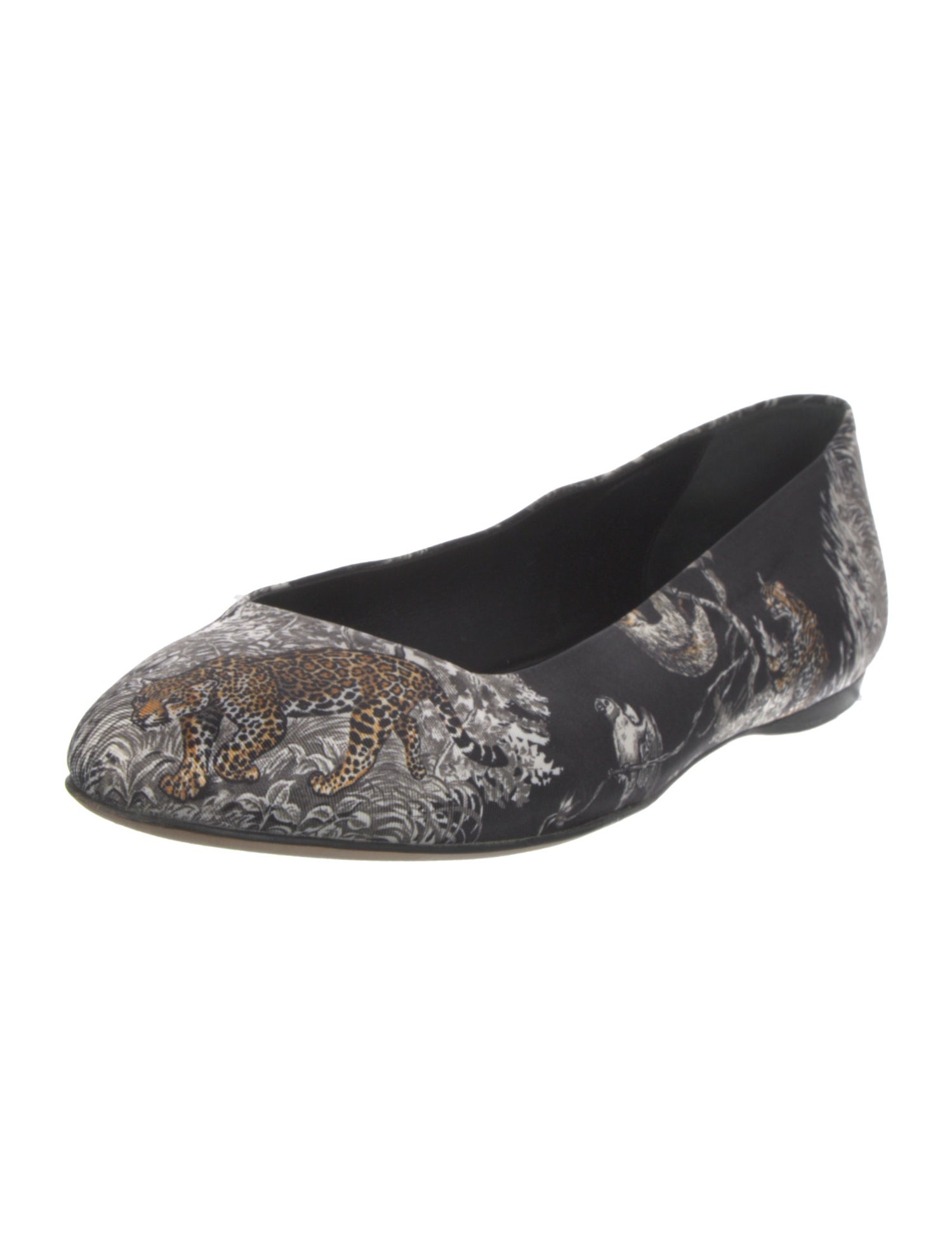 Hermès Silk Floral Print Ballet Flats
