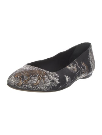 Hermès Silk Floral Print Ballet Flats