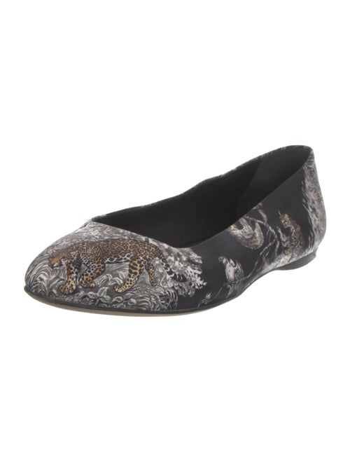 Hermès Silk Floral Print Ballet Flats