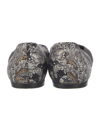 Hermès Silk Floral Print Ballet Flats