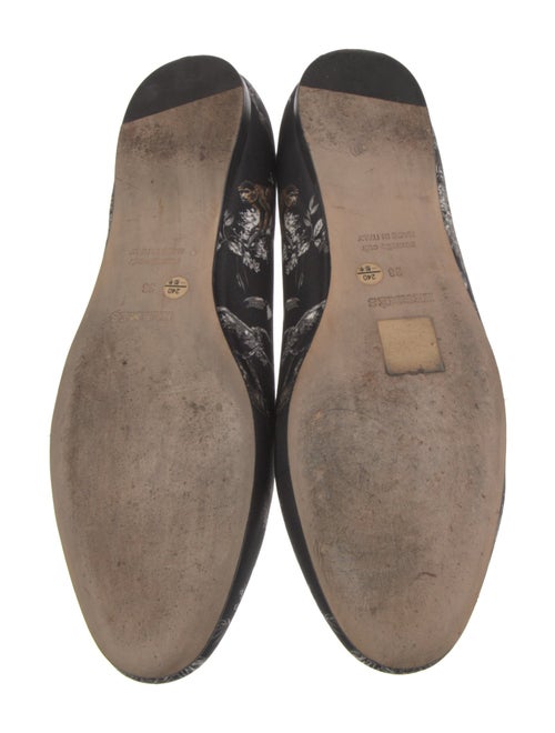 Hermès Silk Floral Print Ballet Flats