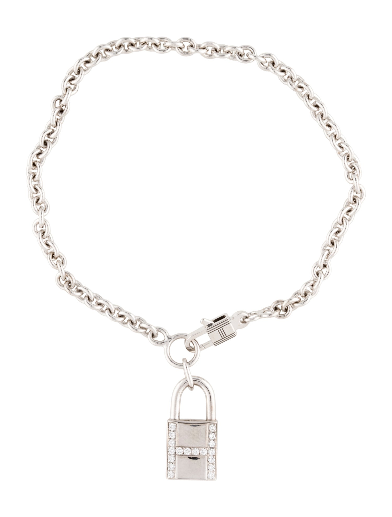 Hermès 18K Diamond Kelly Cadenas Bracelet