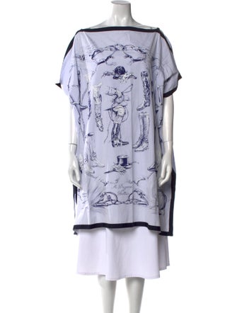 Hermès Printed Bateau Neckline Tunic