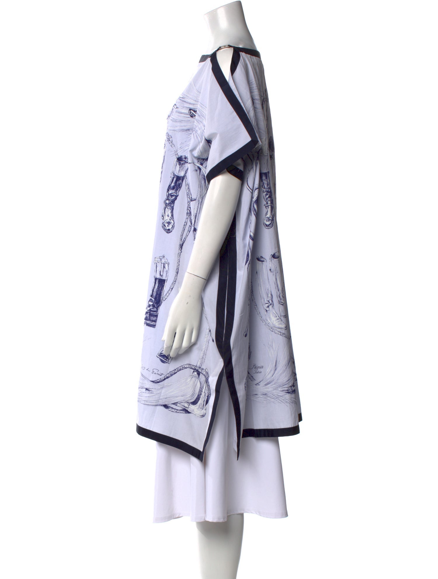 Hermès Printed Bateau Neckline Tunic