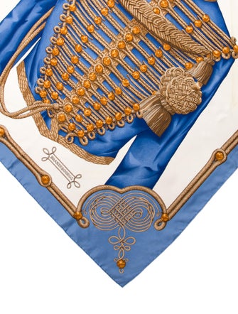 Hermès Brandebourgs Silk Scarf