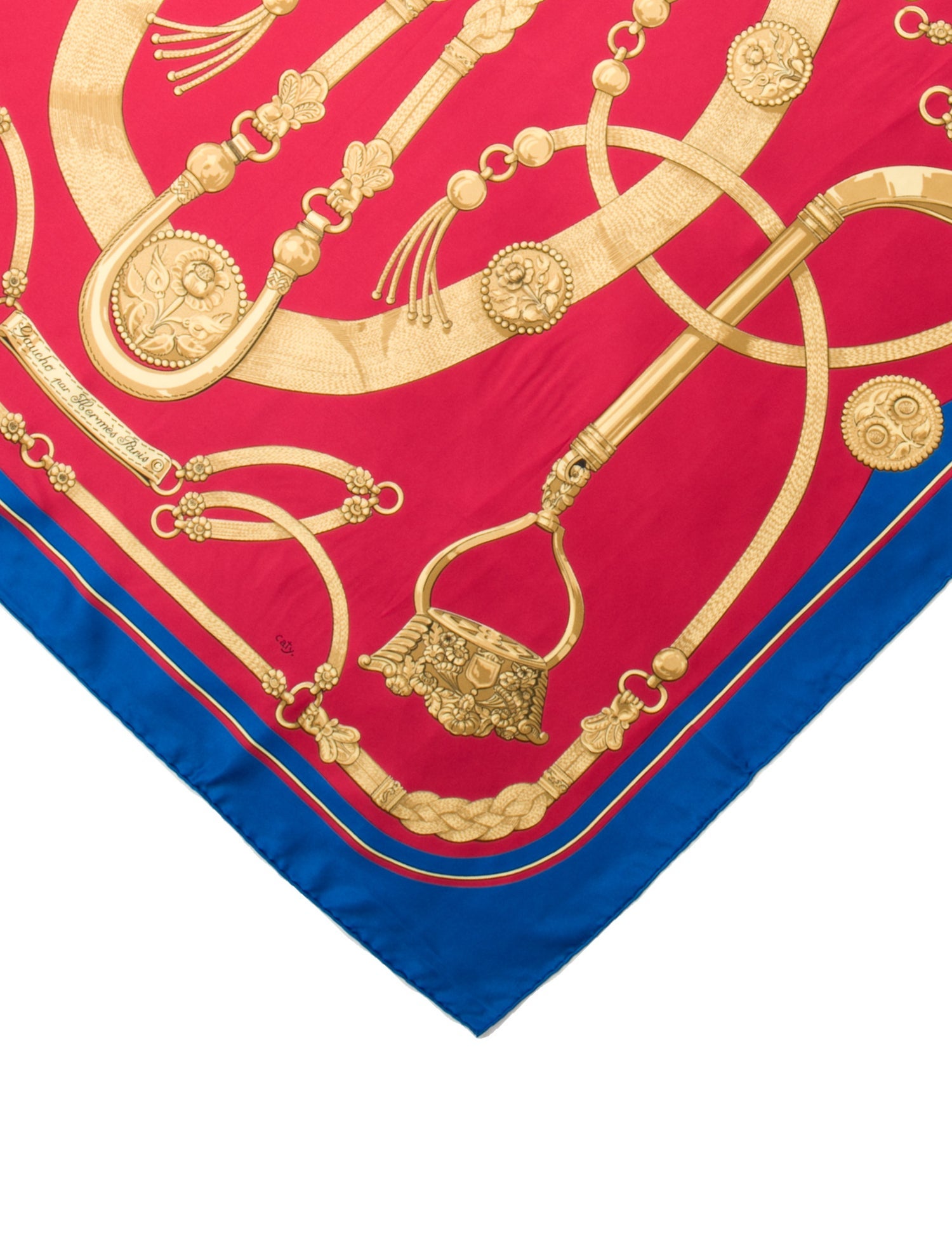 Hermès Gaucho Par Hermes Paris Silk Scarf