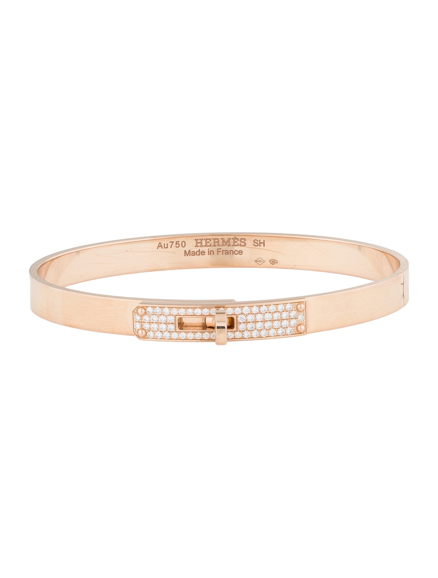 Hermès 18K Diamond Kelly Bracelet, Small Model