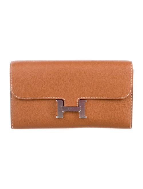 Hermès 2024 Evercolor Constance Wallet To Go w/ Strap