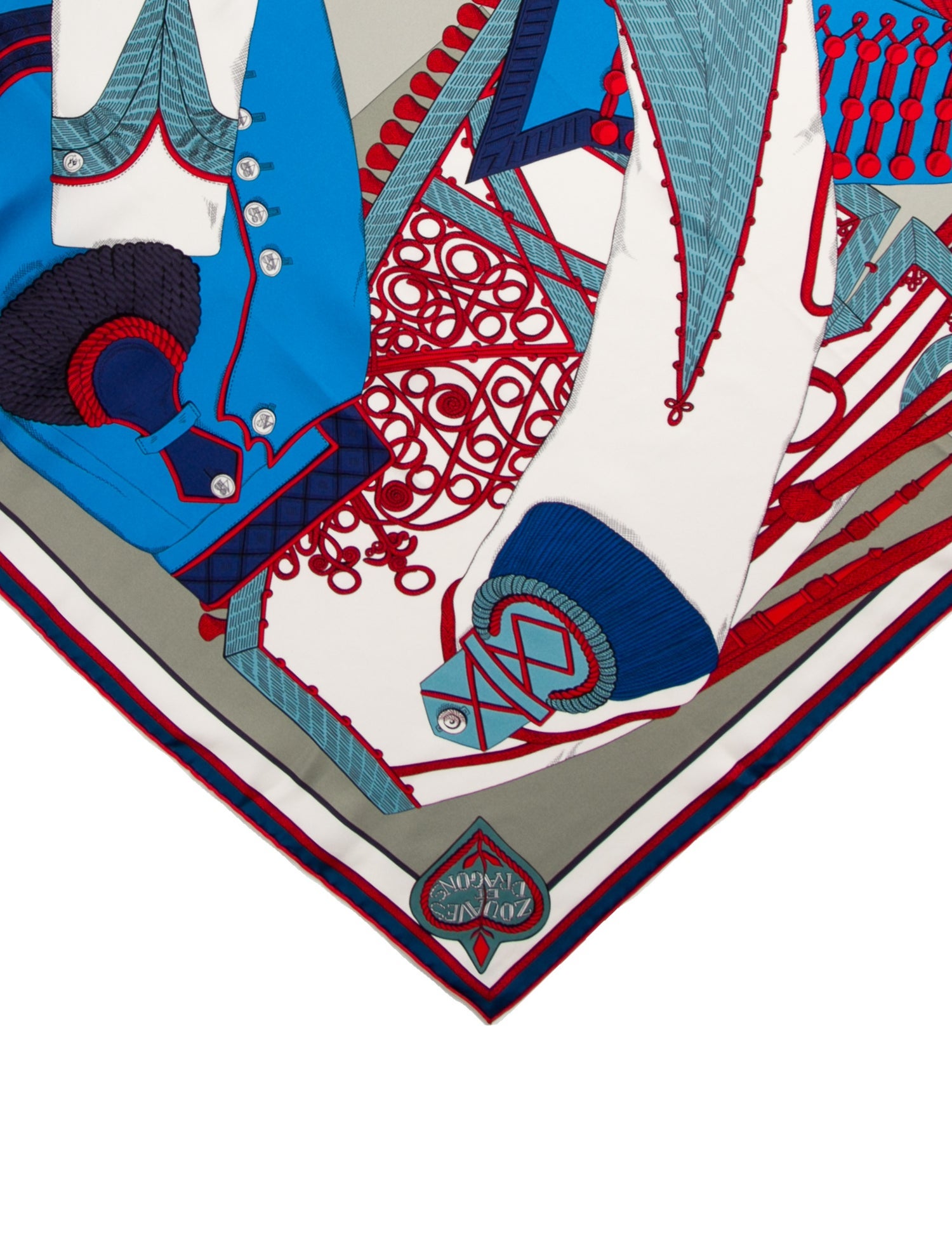 Hermès Zouaves Et Dragons Silk Scarf
