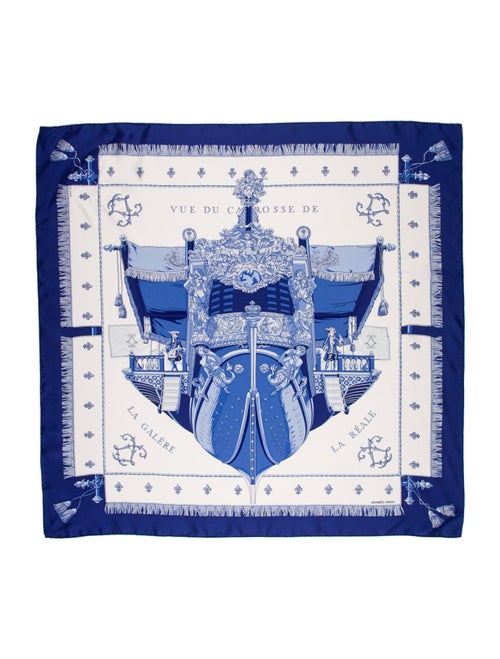 Hermès Vue du Carosse de la Galère la Réale Silk Scarf