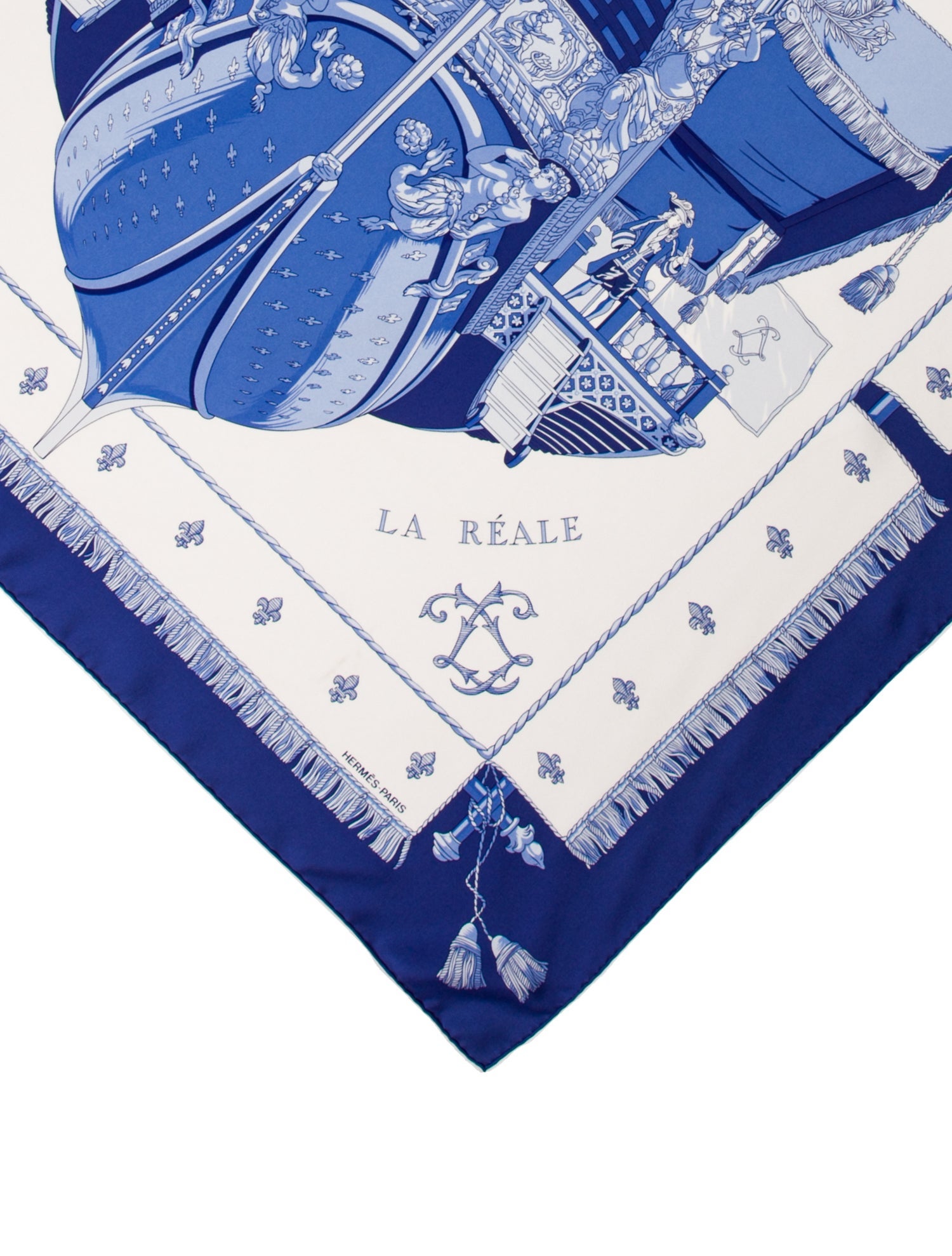 Hermès Vue du Carosse de la Galère la Réale Silk Scarf