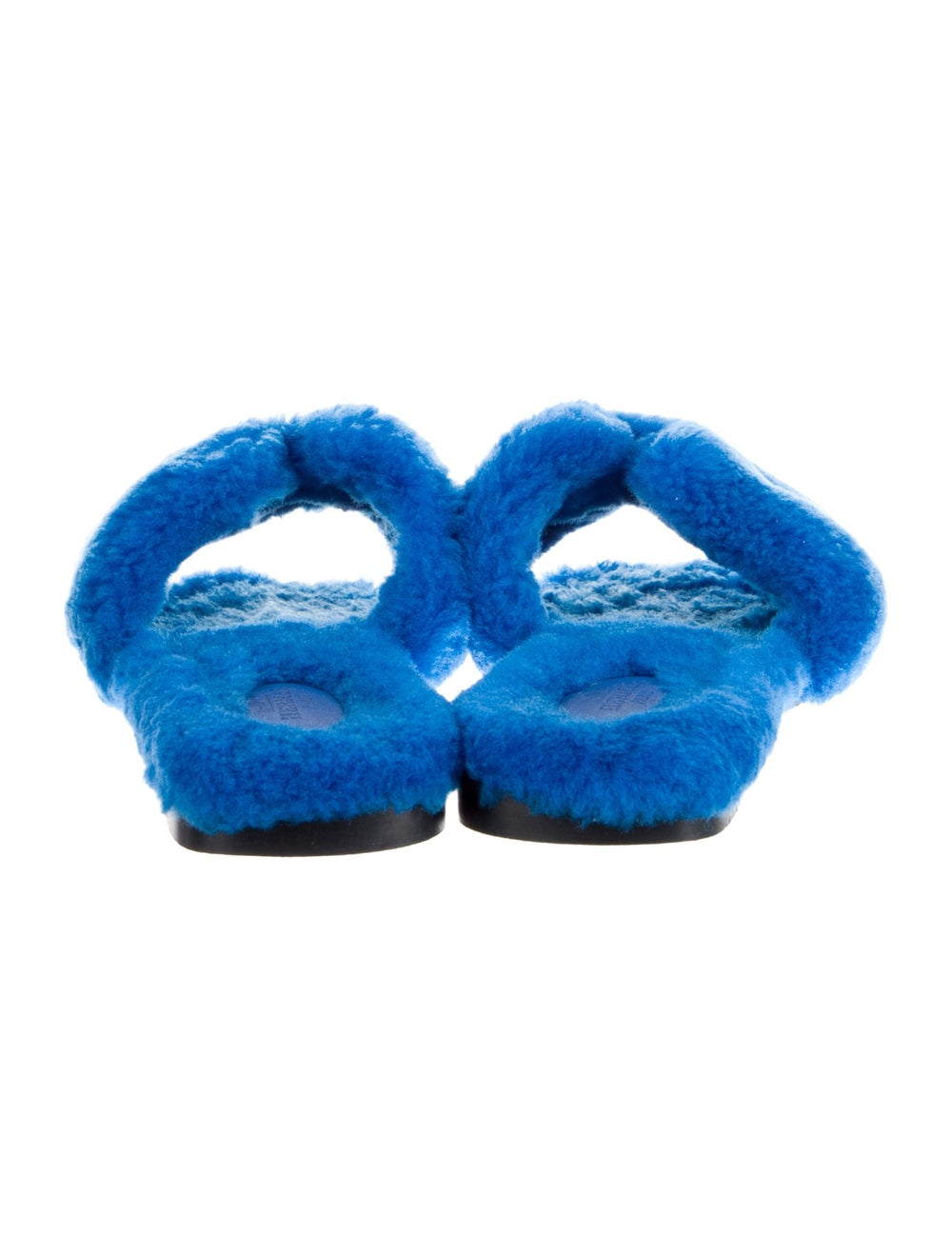 Hermès Oran Slides Blue Shearling - image 4