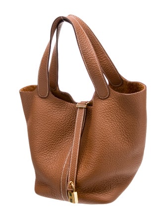 Hermès 2023 Clemence Leather Picotin 22