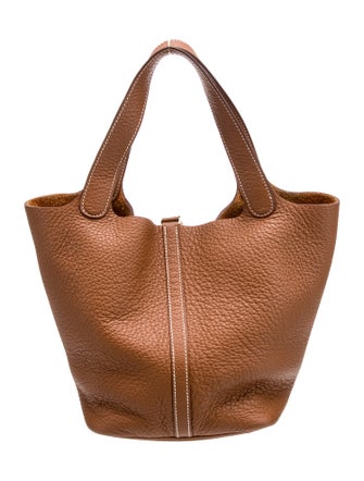 Hermès 2023 Clemence Leather Picotin 22