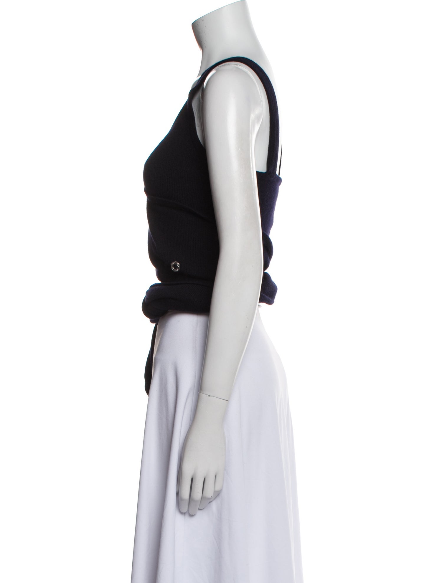 Hermès Cashmere V-Neck Crop Top