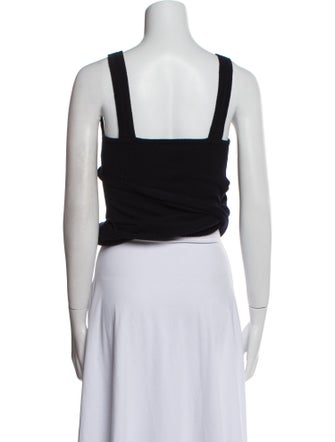 Hermès Cashmere V-Neck Crop Top