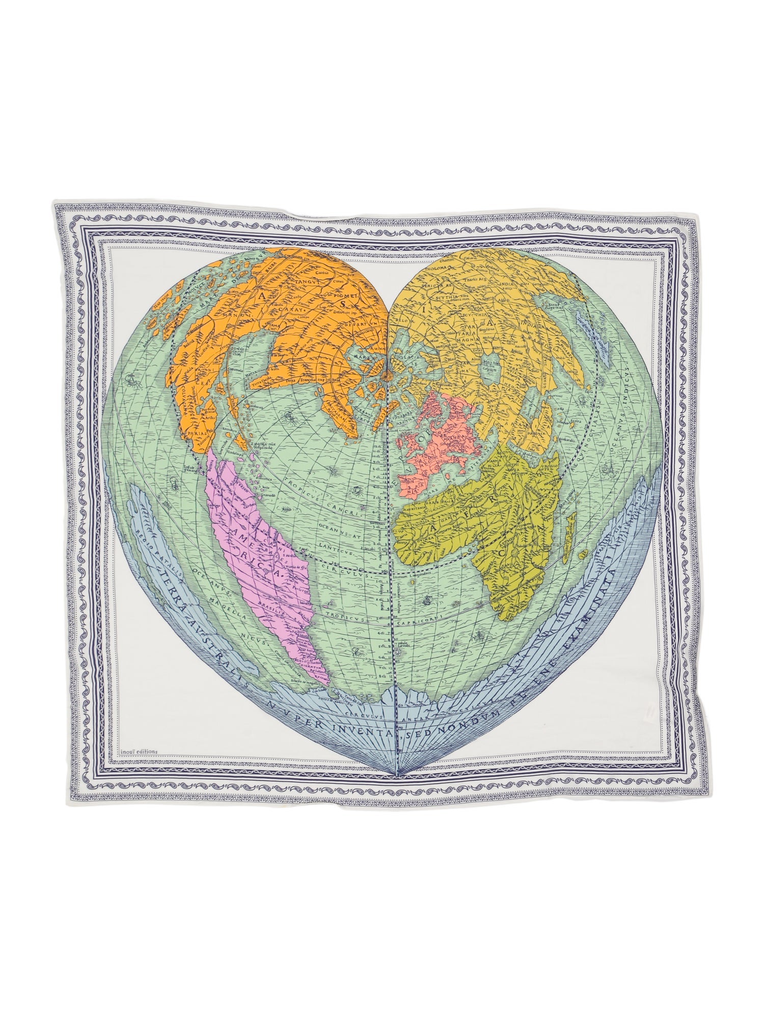 Inoui Editions Mappemonde Printed Shawl