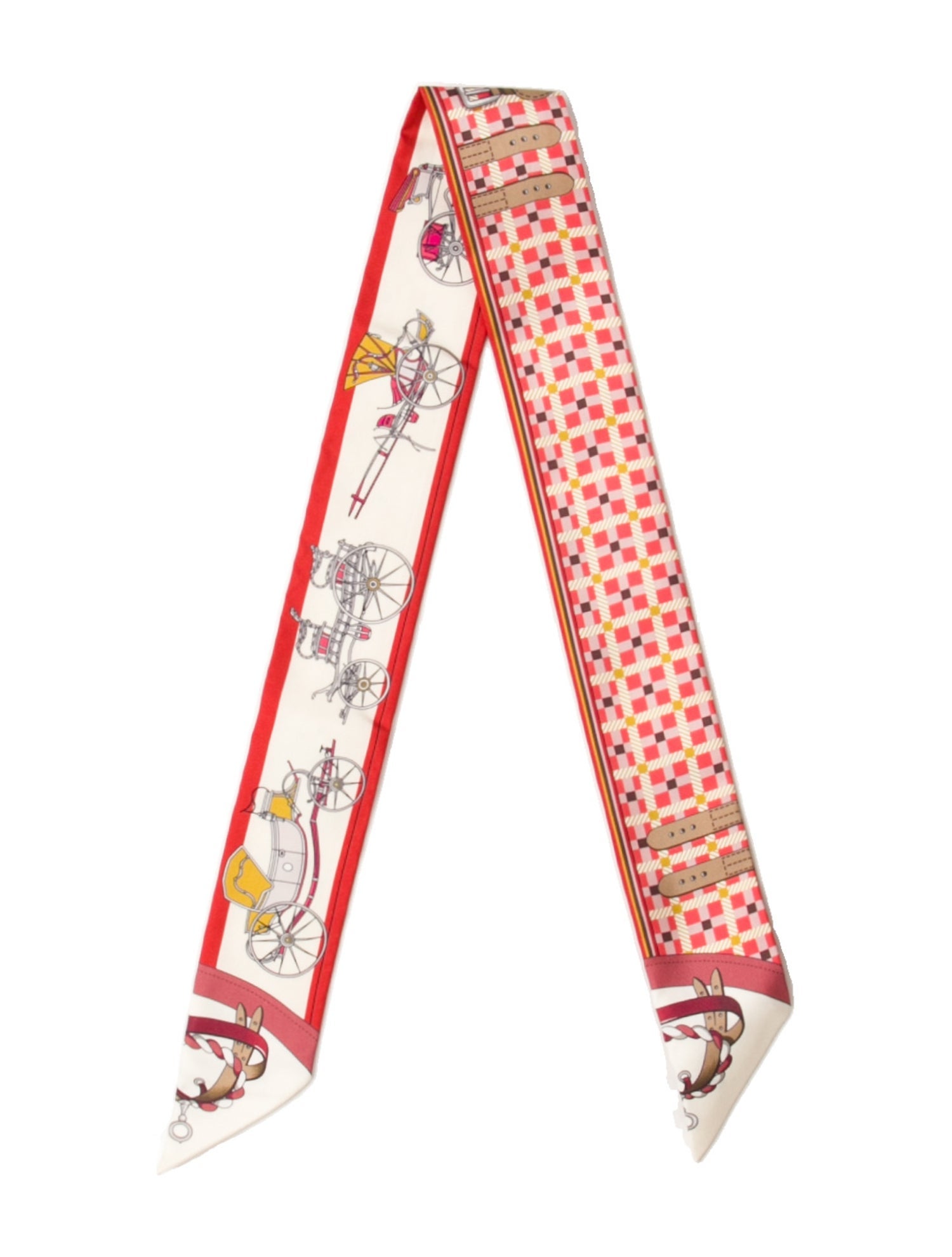 Hermès Les Voitures Nouvelles Silk Twilly Scarf