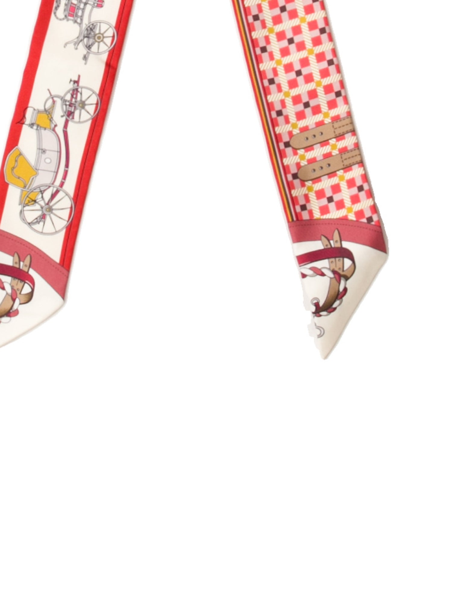 Hermès Les Voitures Nouvelles Silk Twilly Scarf