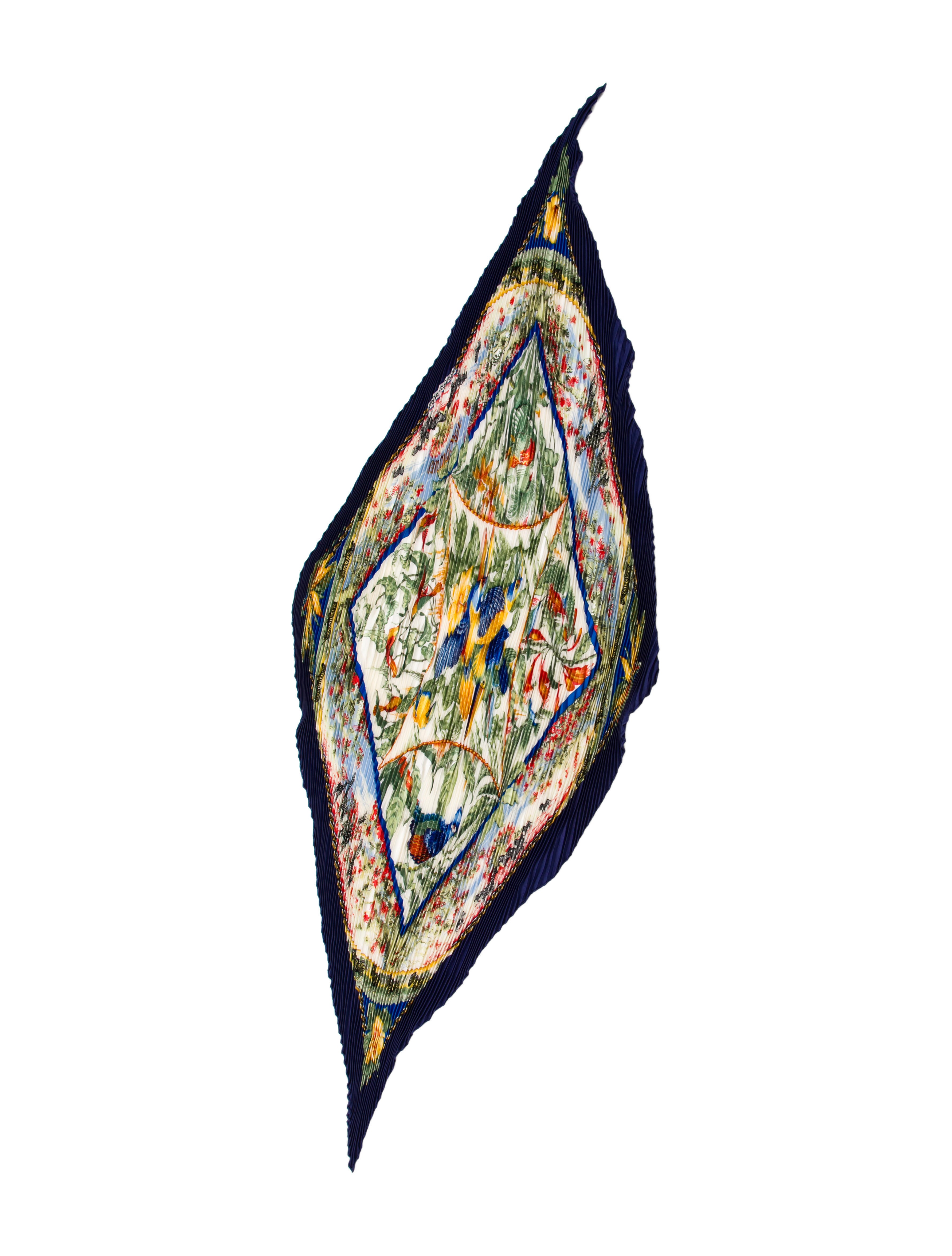 Hermès Tropiques Silk Plissé Scarf