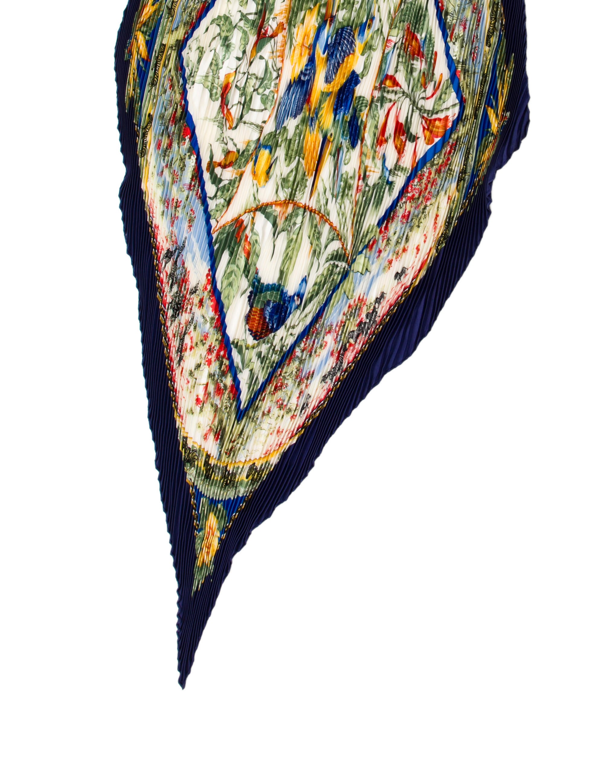 Hermès Tropiques Silk Plissé Scarf