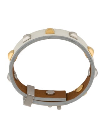 Hermès Mini Dog Clous Carres Wrap Bracelet