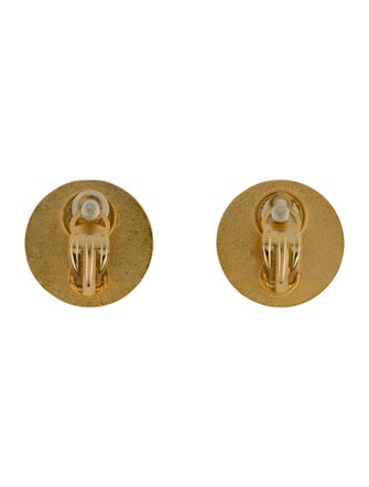 Hermès Leather Clou de Selle Clip-On Earrings
