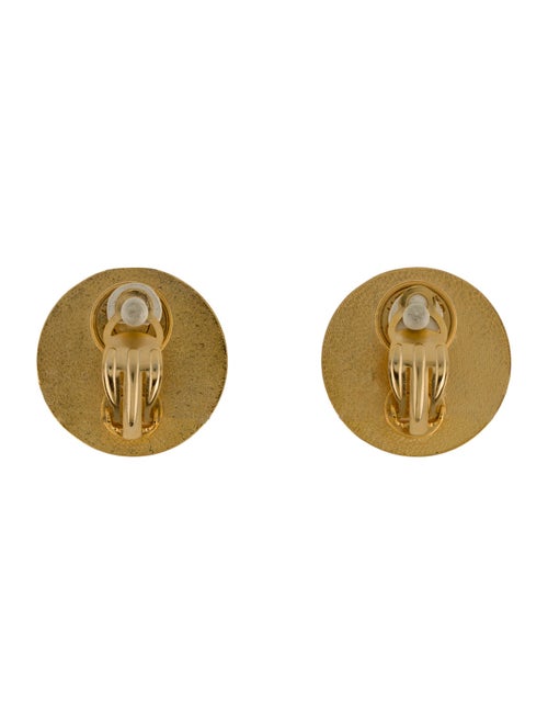 Hermès Leather Clou de Selle Clip-On Earrings