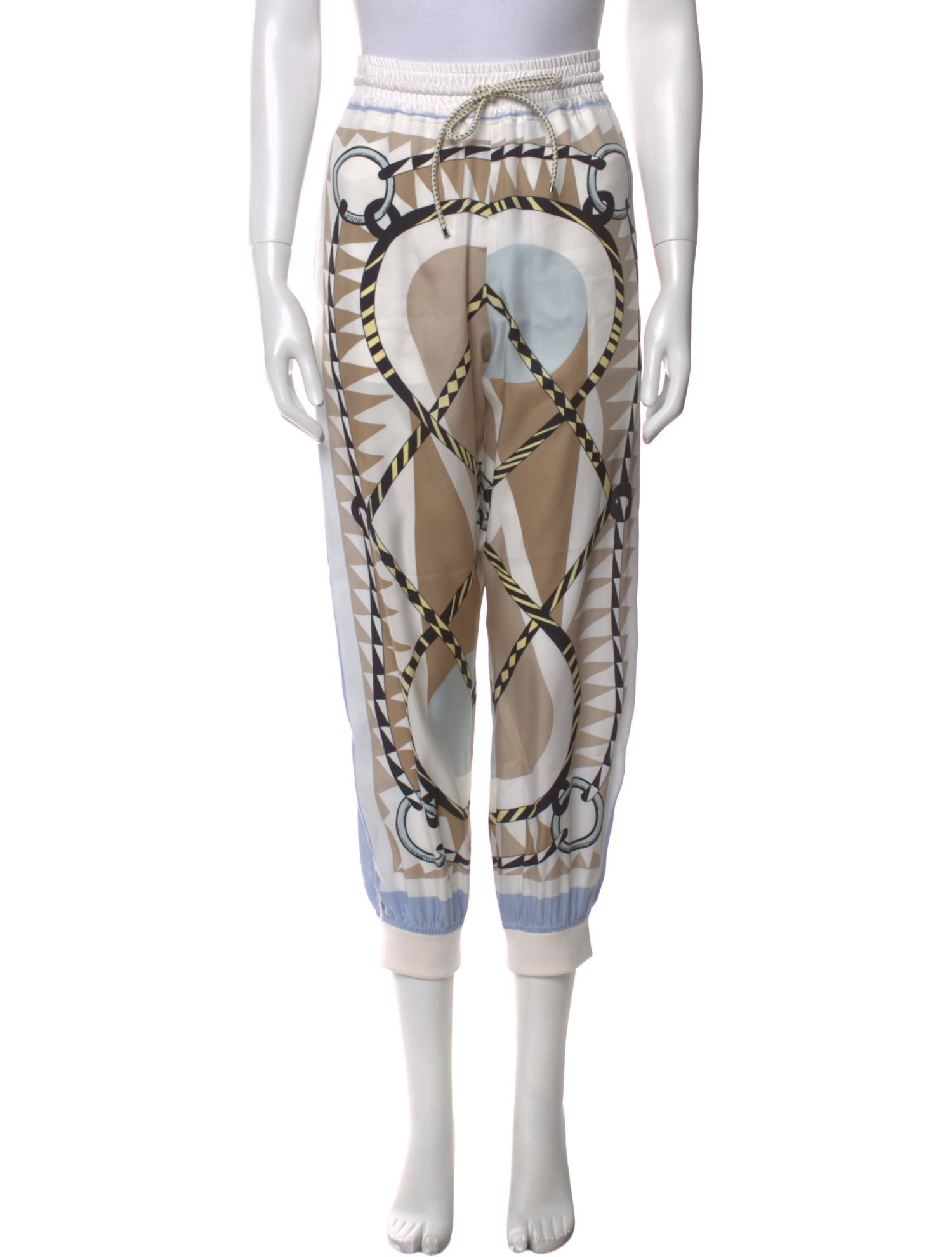 Hermès Silk Skinny Leg Pants